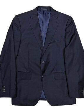 BETENLY Blazer Sport Coat WOOL Charles Navy Blue Business Casual Jacket Mens 36S